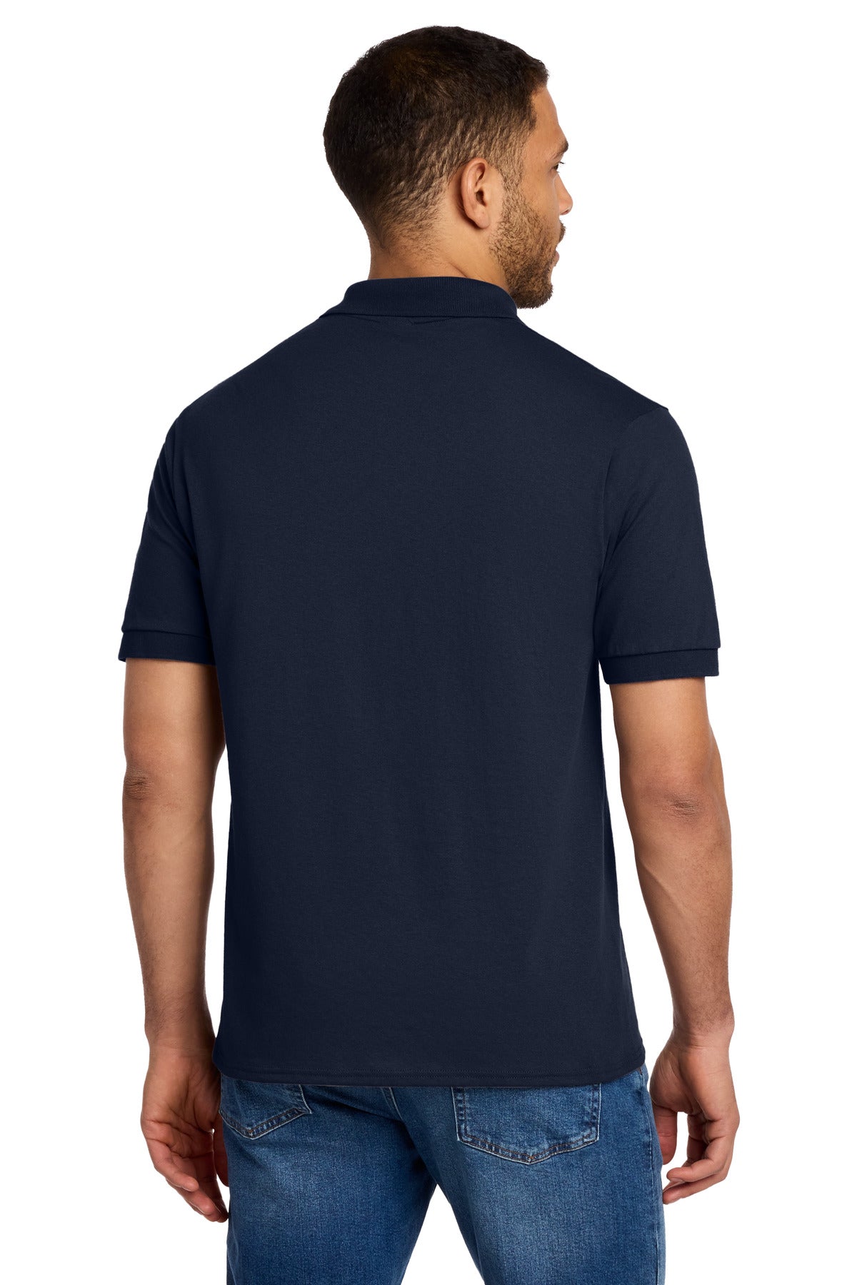 Port & Co Tall Core Blend Jersey Knit Polo. KP55T - Deep Navy - back