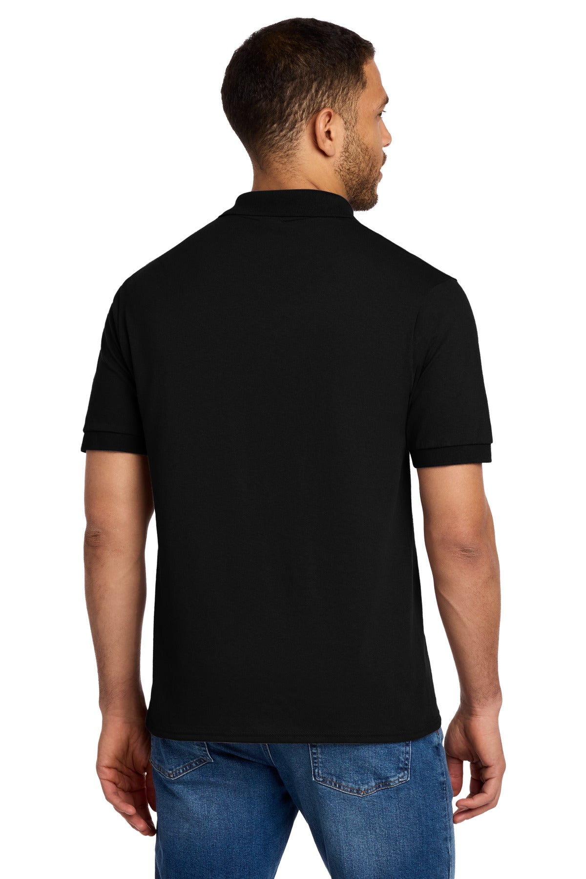 Port & Co Tall Core Blend Jersey Knit Polo. KP55T - Jet Black - back