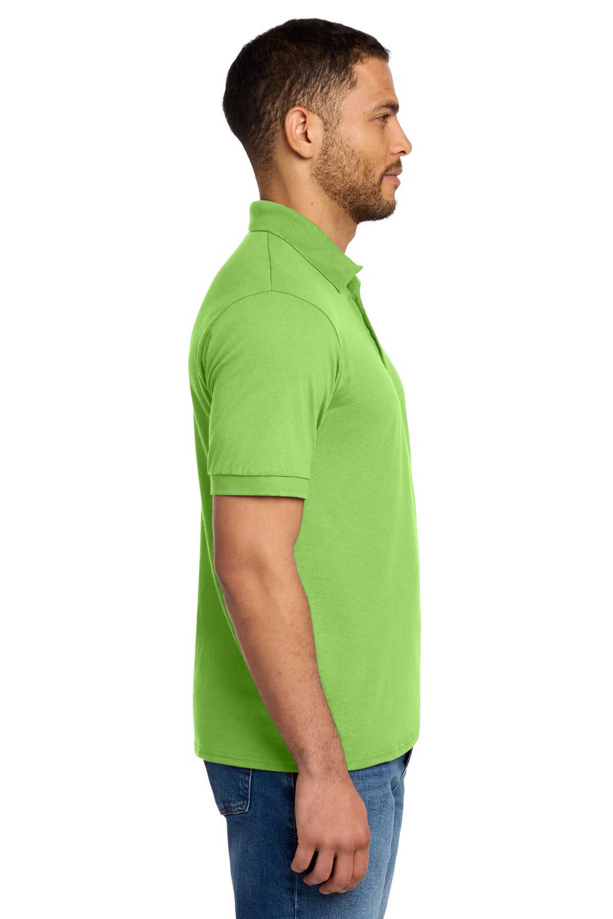 Port & Co Tall Core Blend Jersey Knit Polo. KP55T - Lime - side