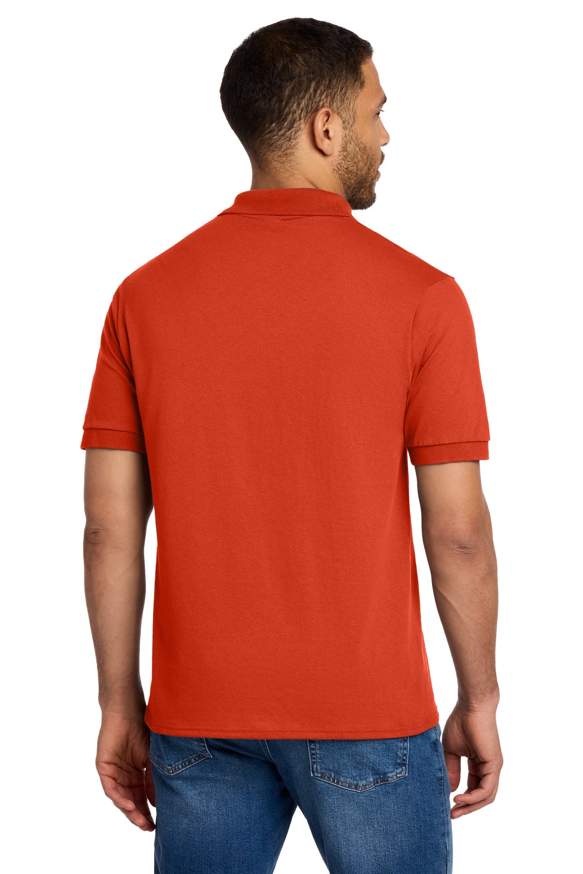Port & Co Tall Core Blend Jersey Knit Polo. KP55T - Orange - back