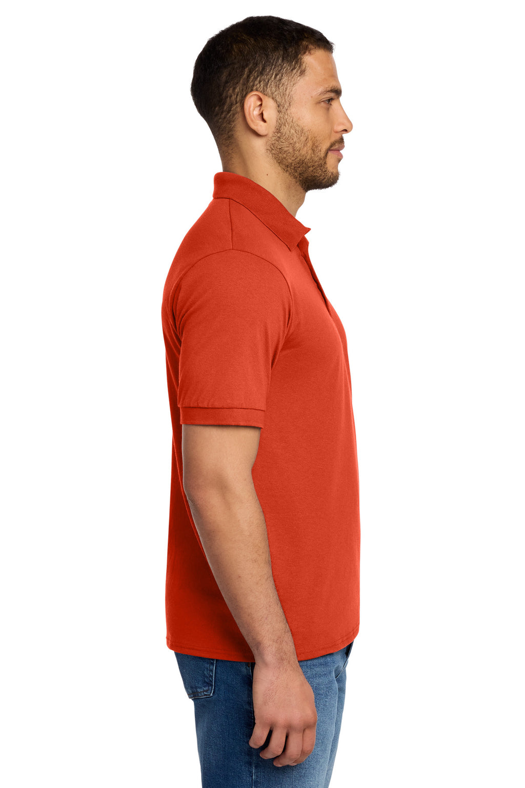Port & Co Tall Core Blend Jersey Knit Polo. KP55T - Orange - side