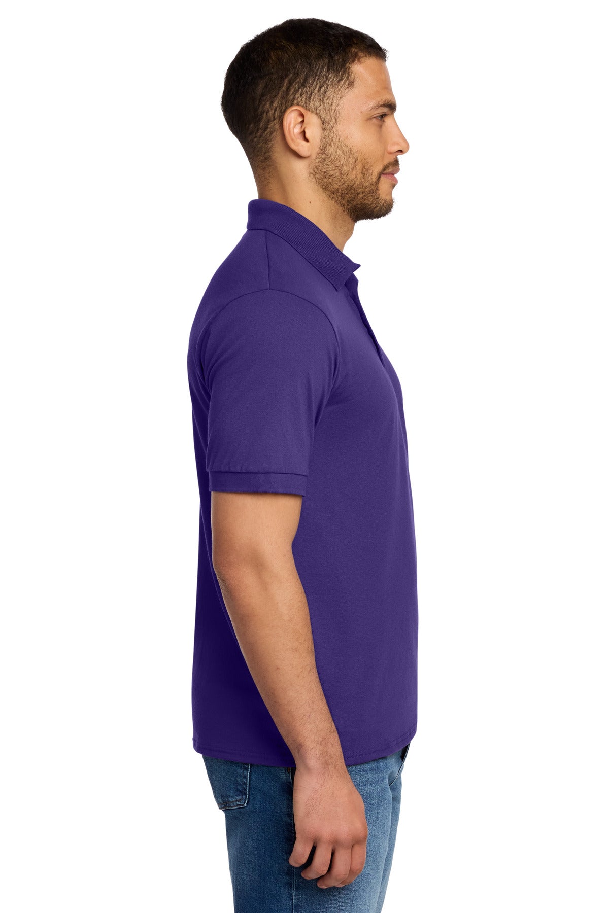 Port & Co Tall Core Blend Jersey Knit Polo. KP55T - Purple - side