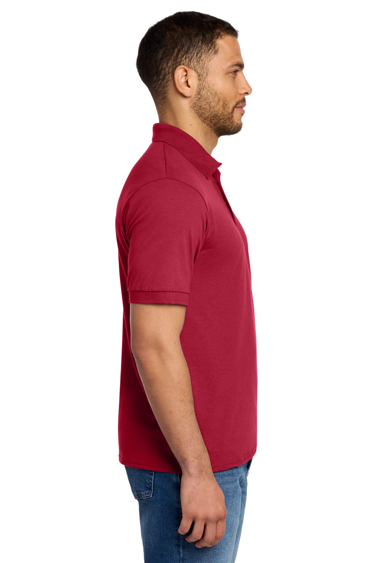 Port & Co Tall Core Blend Jersey Knit Polo. KP55T - Red - side