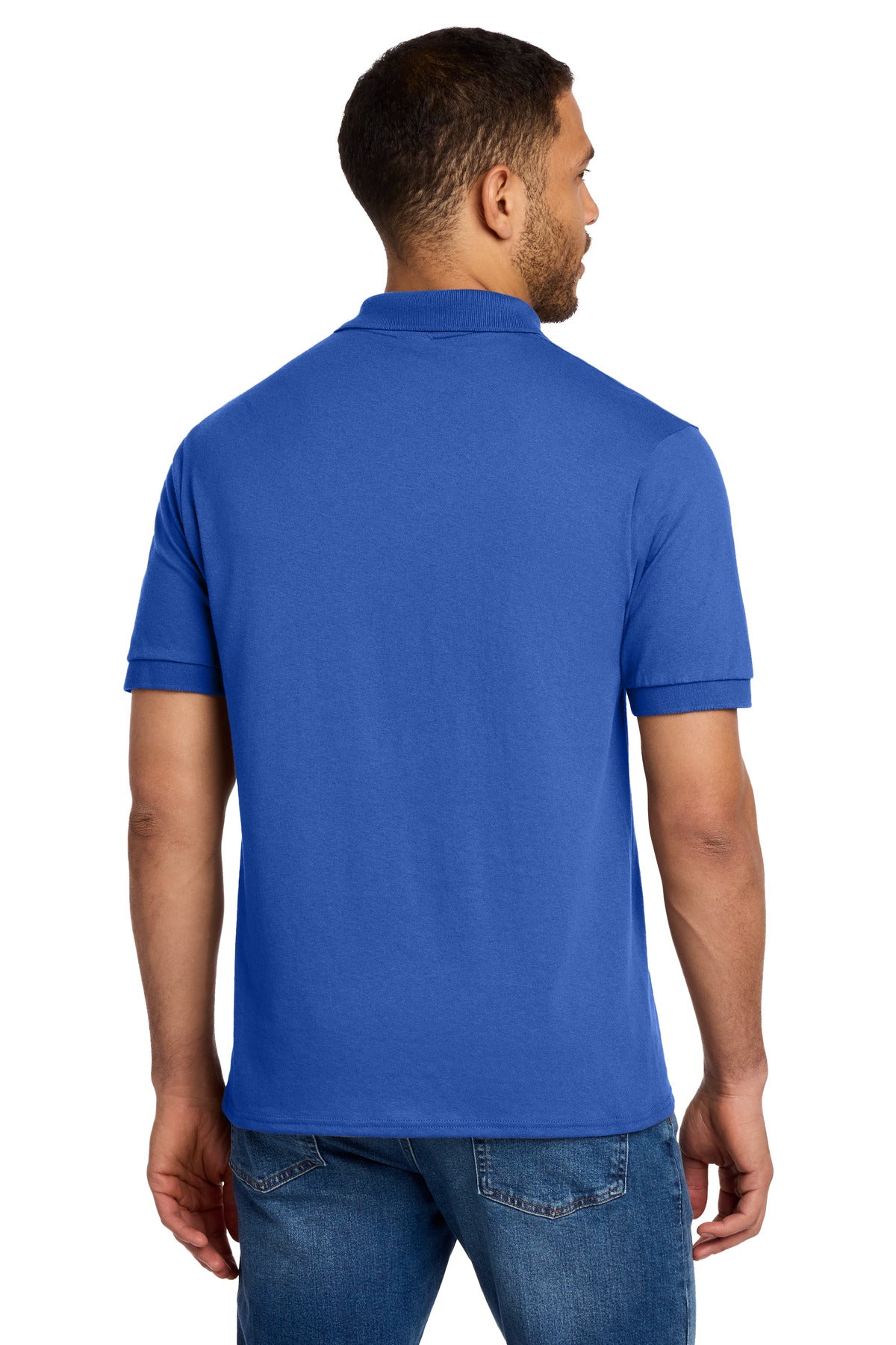 Port & Co Tall Core Blend Jersey Knit Polo. KP55T - Royal - back