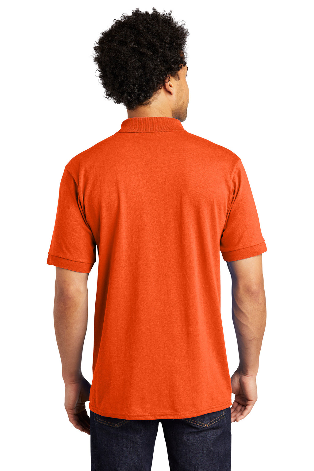 Port & Co Tall Core Blend Jersey Knit Polo. KP55T - Safety Orange - back