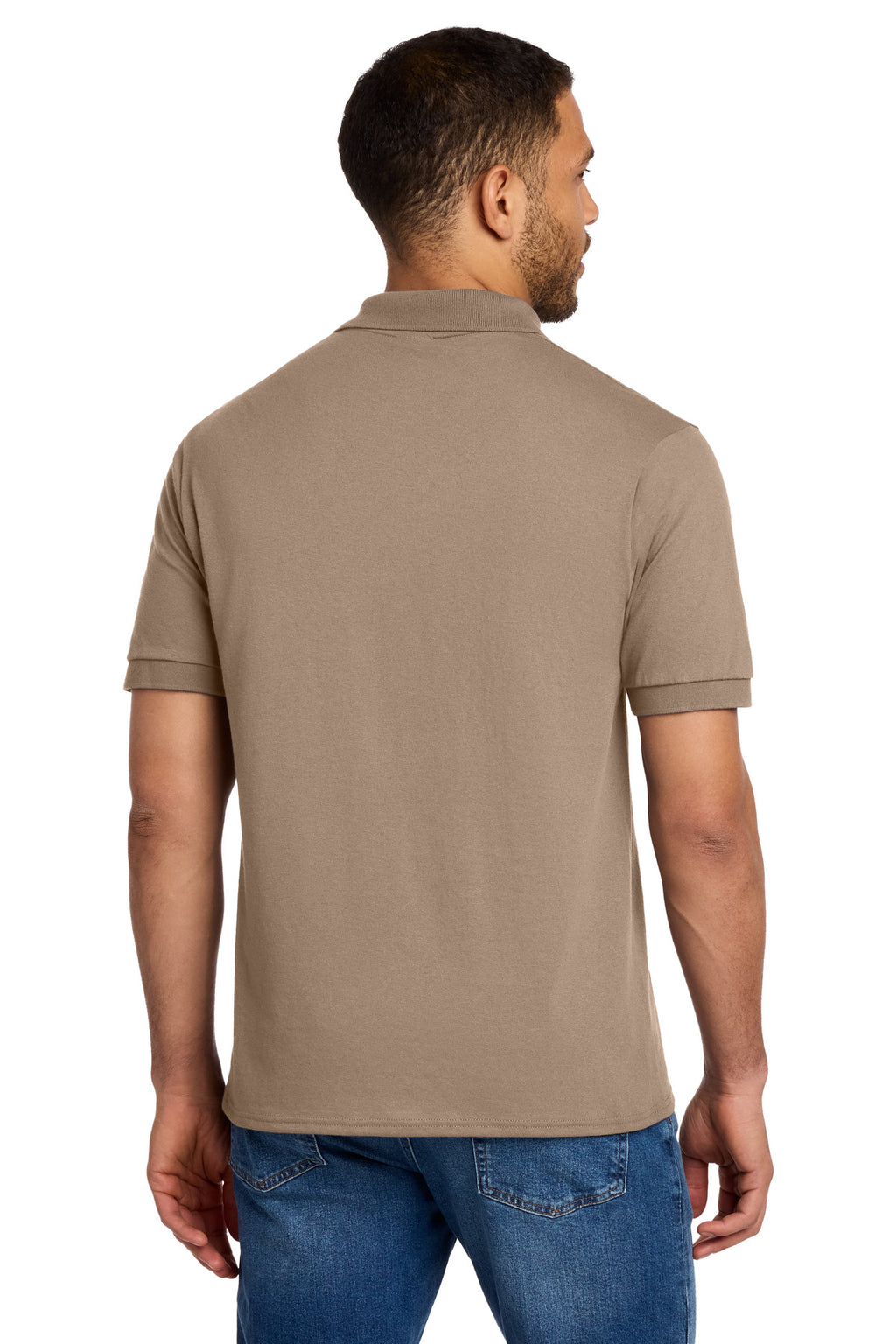 Port & Co Tall Core Blend Jersey Knit Polo. KP55T - Sand - back