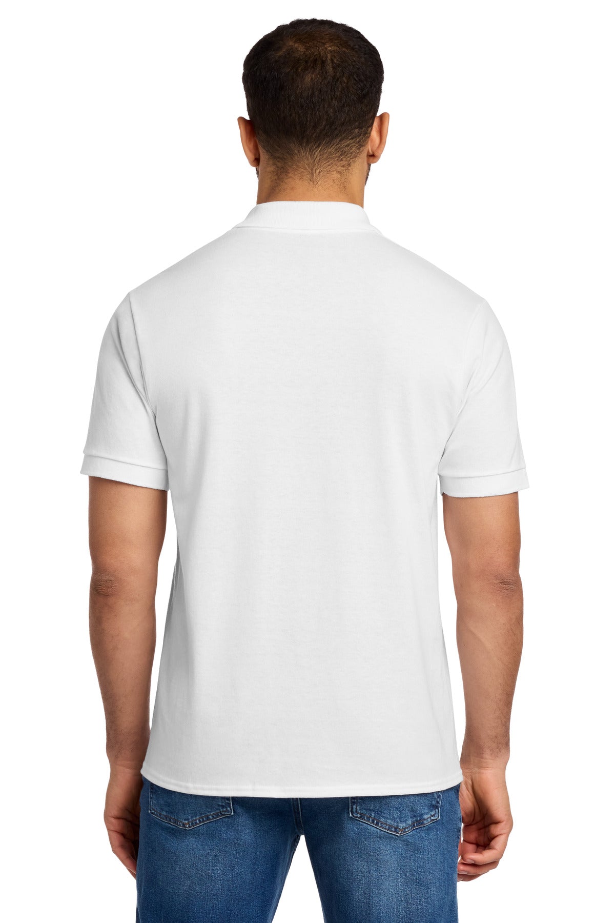 Port & Co Tall Core Blend Jersey Knit Polo. KP55T - White - back
