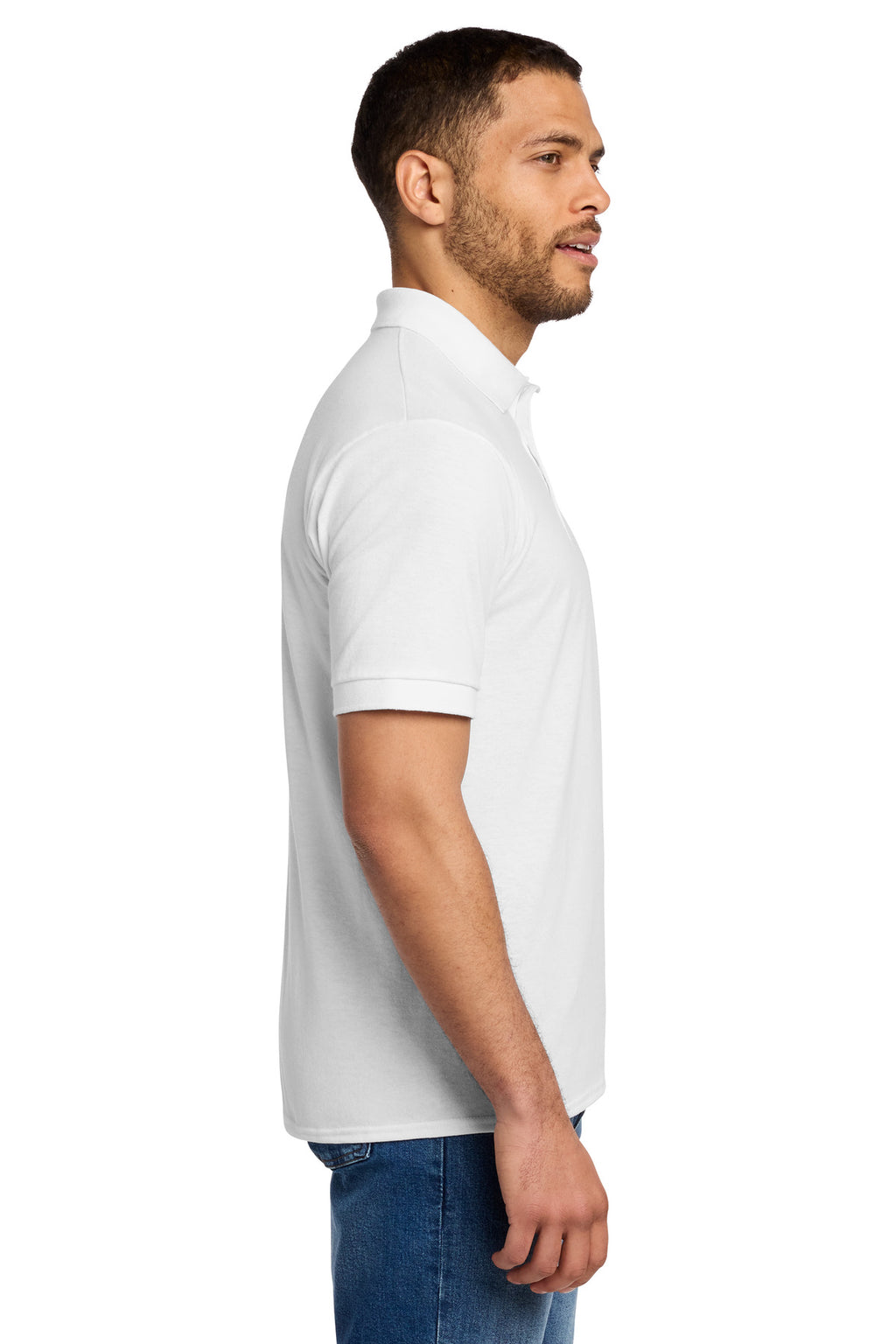 Port & Co Tall Core Blend Jersey Knit Polo. KP55T - White - side