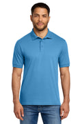Port & Co Core Blend Jersey Knit Polo. KP55 - Aquatic Blue - front