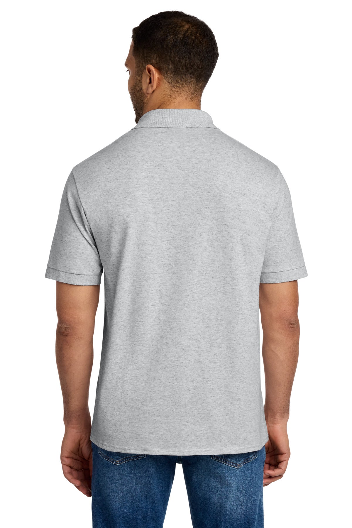 Port & Co Core Blend Jersey Knit Polo. KP55 - Ash - back