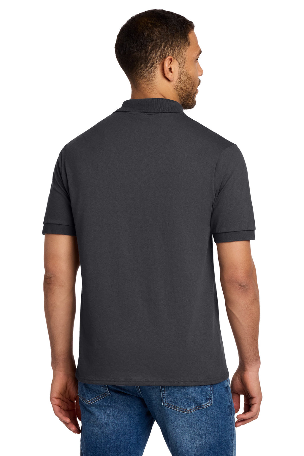 Port & Co Core Blend Jersey Knit Polo. KP55 - Charcoal - back