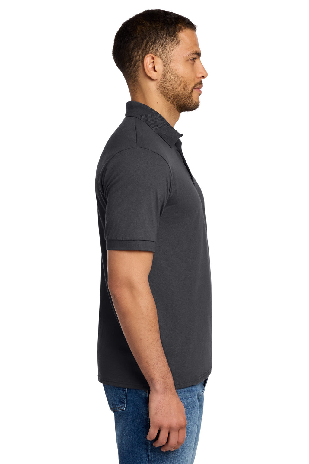 Port & Co Core Blend Jersey Knit Polo. KP55 - Charcoal - side