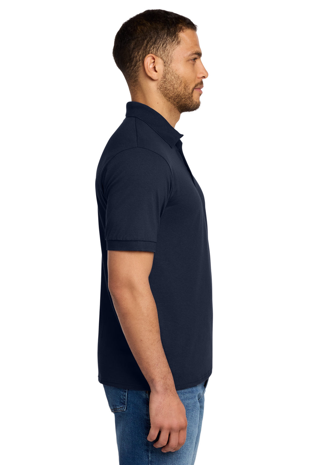 Port & Co Core Blend Jersey Knit Polo. KP55 - Deep Navy - side