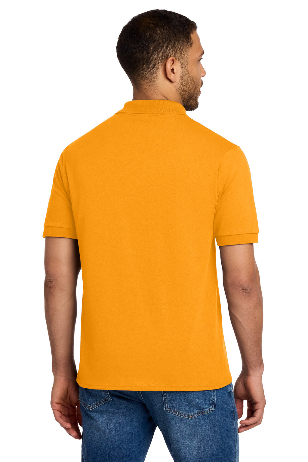 Port & Co Core Blend Jersey Knit Polo. KP55 - Gold - back