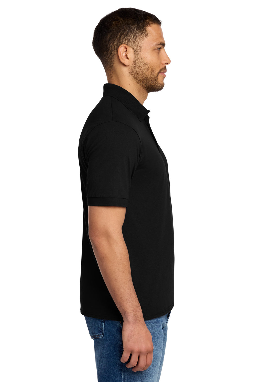 Port & Co Core Blend Jersey Knit Polo. KP55 - Jet Black - side