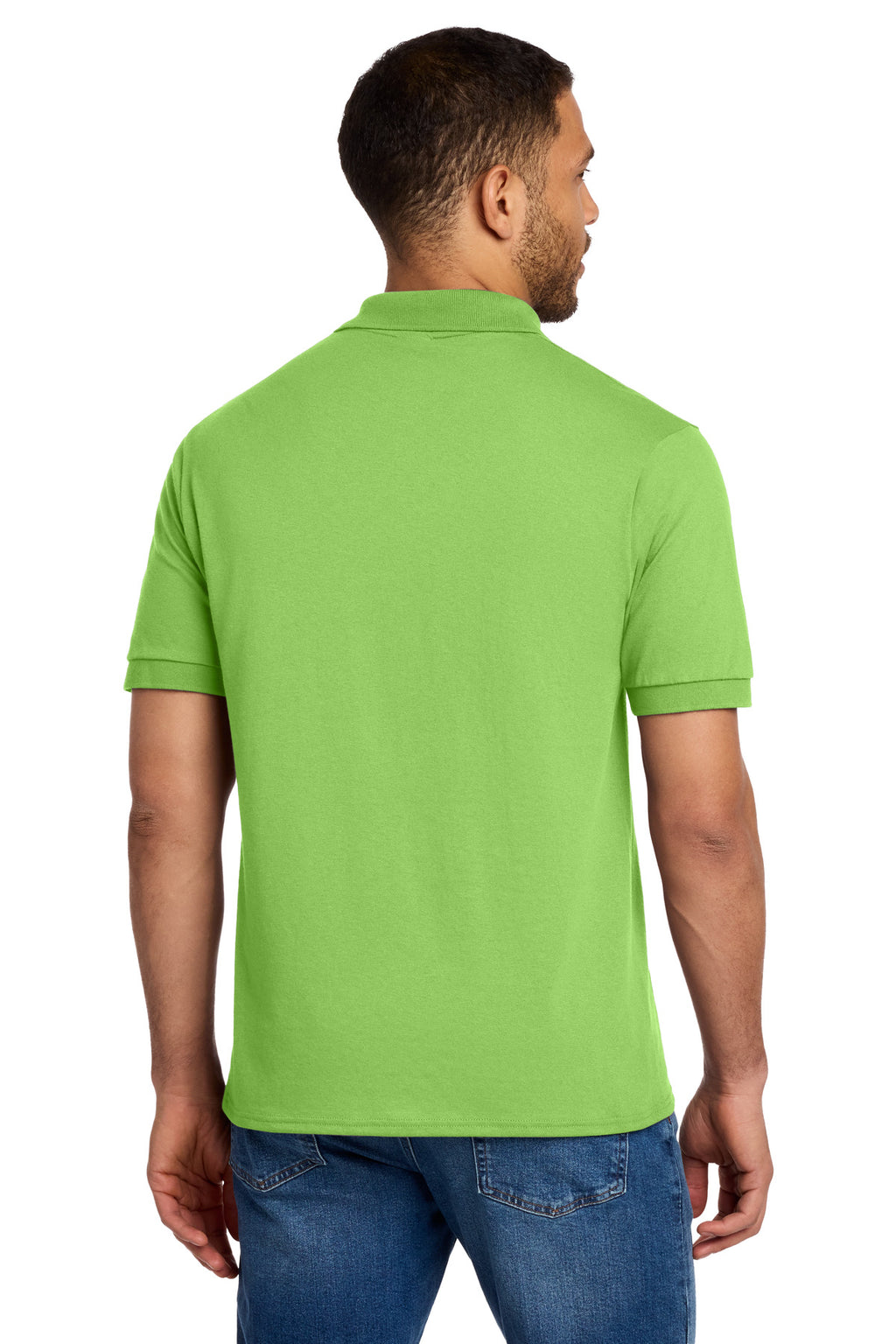 Port & Co Core Blend Jersey Knit Polo. KP55 - Lime - back