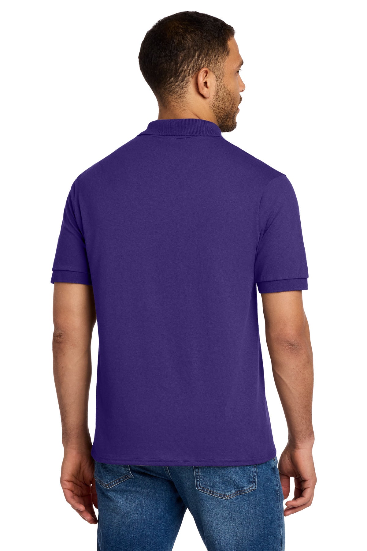 Port & Co Core Blend Jersey Knit Polo. KP55 - Purple - back