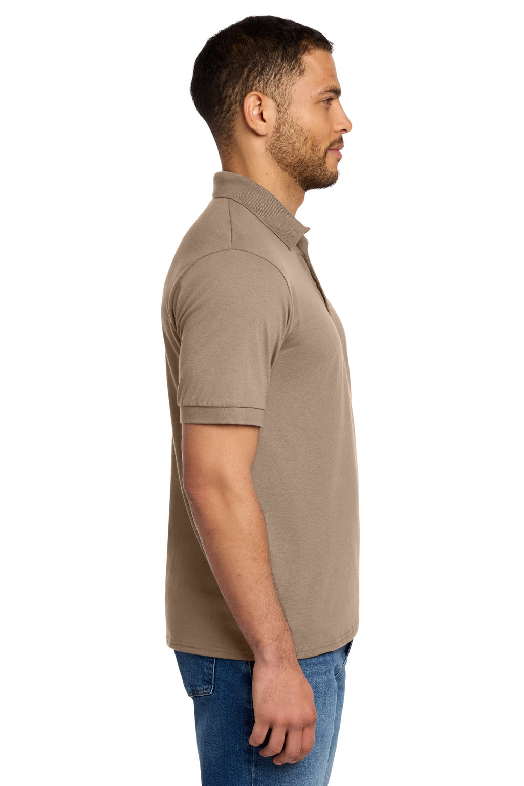 Port & Co Core Blend Jersey Knit Polo. KP55 - Sand - side