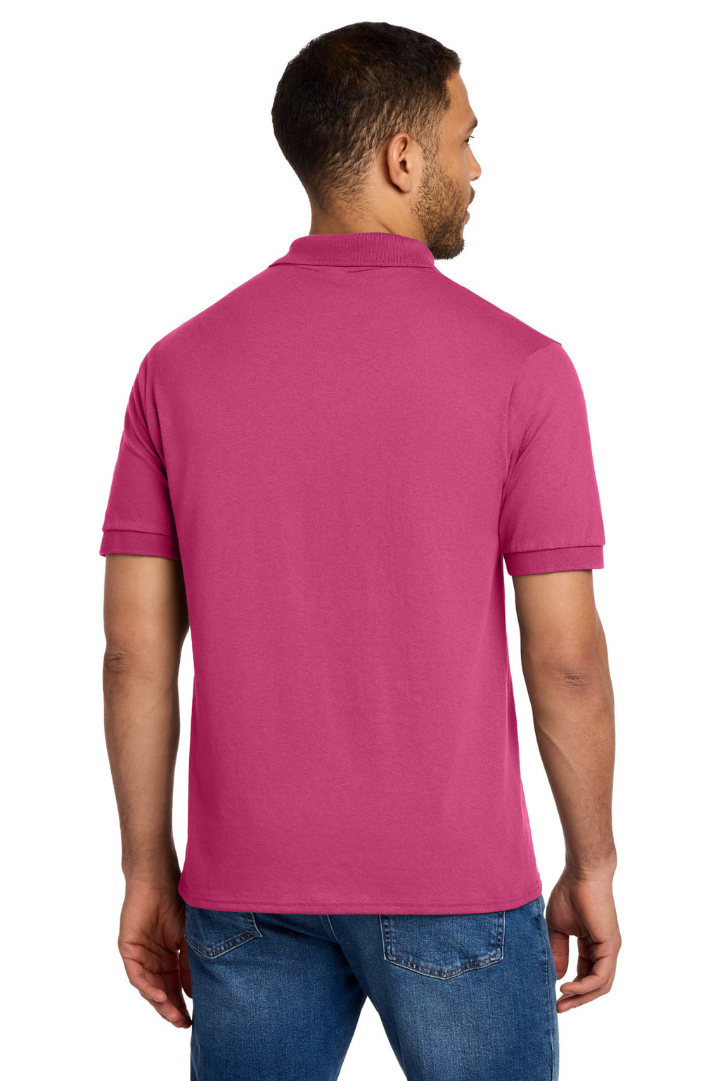 Port & Co Core Blend Jersey Knit Polo. KP55 - Sangria - back