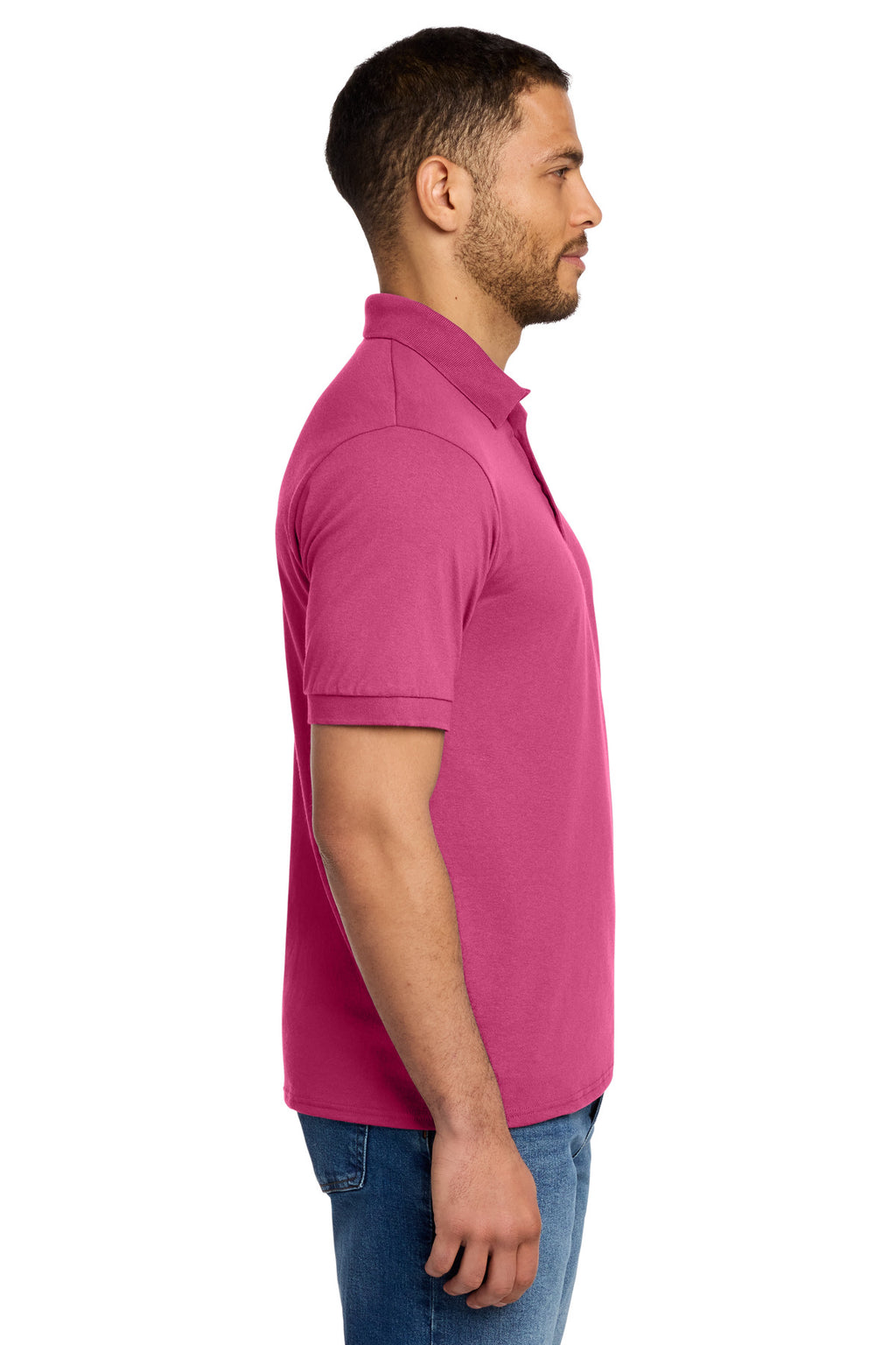 Port & Co Core Blend Jersey Knit Polo. KP55 - Sangria - side