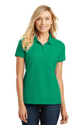 Port Authority Women's Core Classic Pique Polo. L100 - Bright Kelly Green - front
