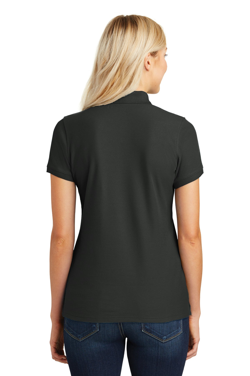 Port Authority Women's Core Classic Pique Polo. L100 - Deep Black - back