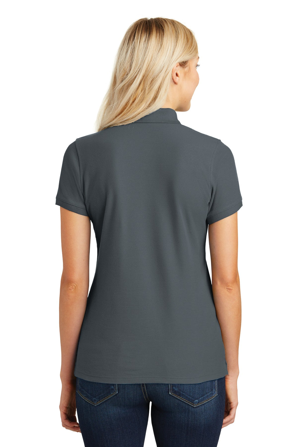 Port Authority Women's Core Classic Pique Polo. L100 - Graphite - back