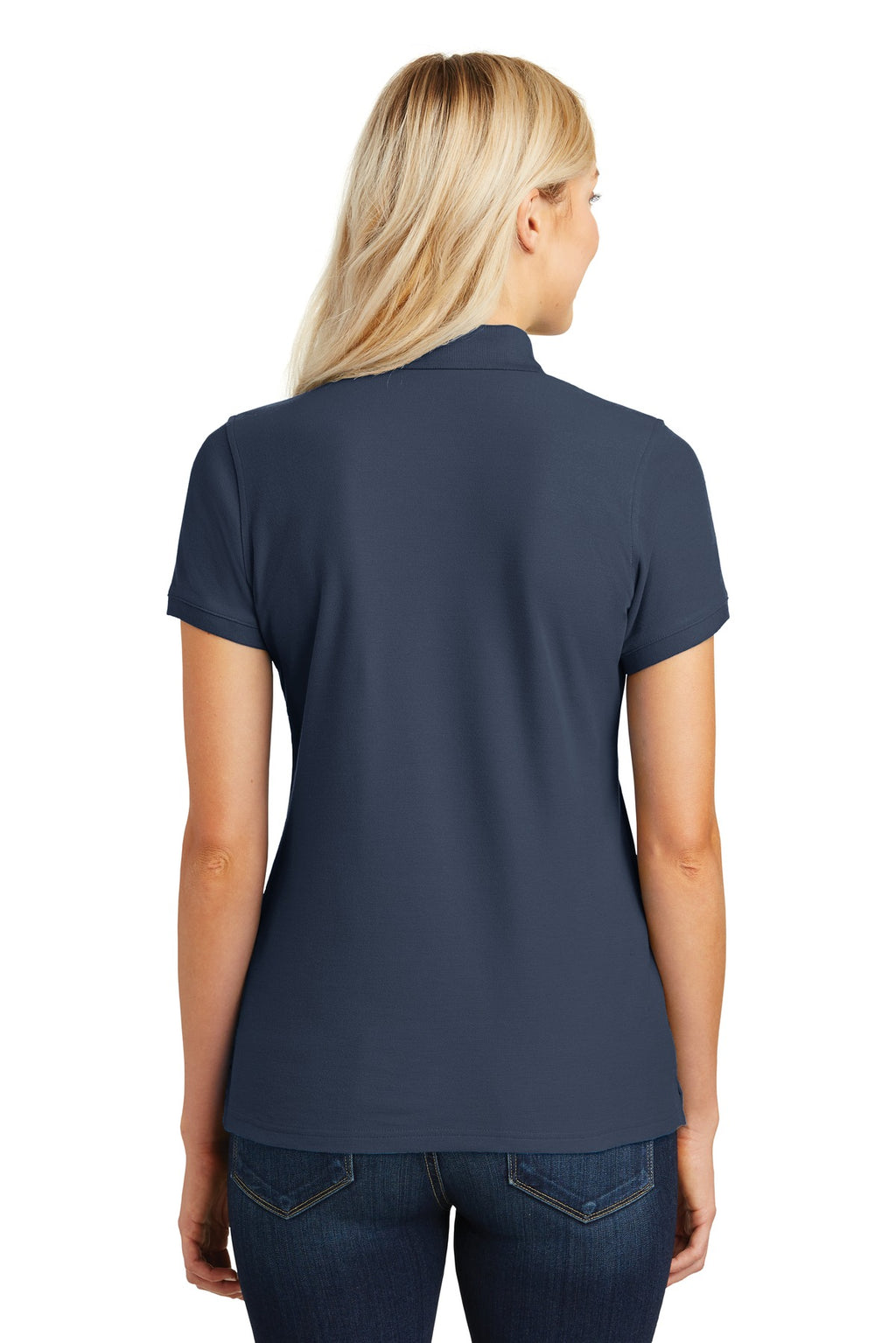 Port Authority Women's Core Classic Pique Polo. L100 - River Blue Navy - back