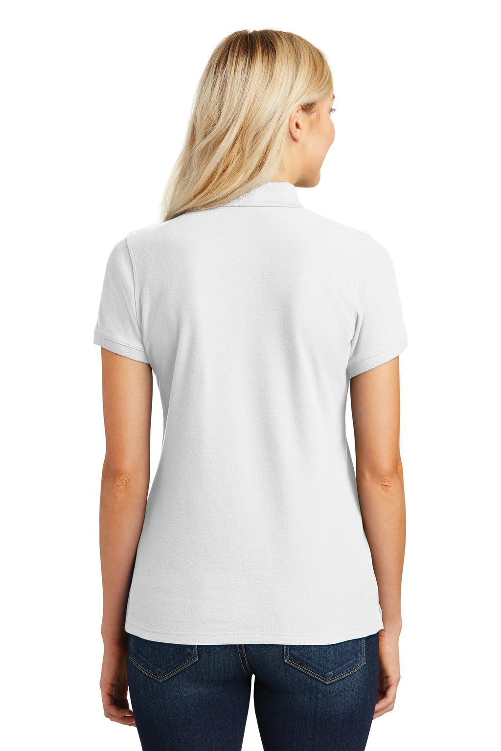 Port Authority Women's Core Classic Pique Polo. L100 - White - back