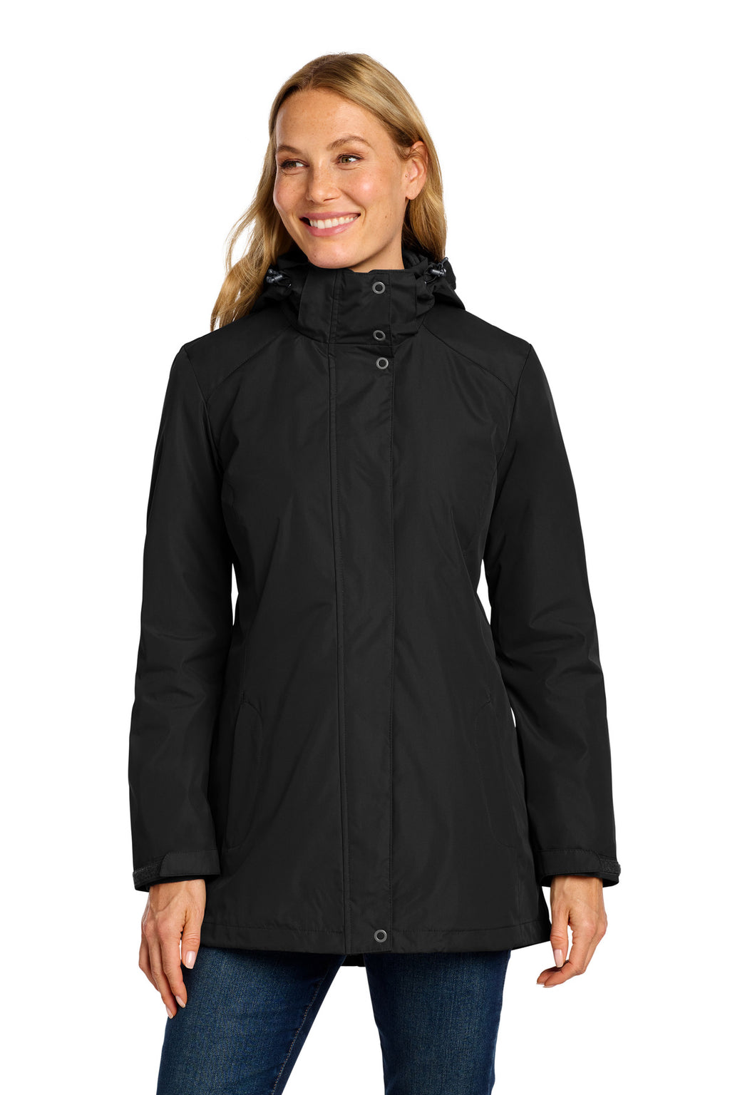 Port Authority Women's All-Weather 3-in-1 Jacket L123 - Black - front