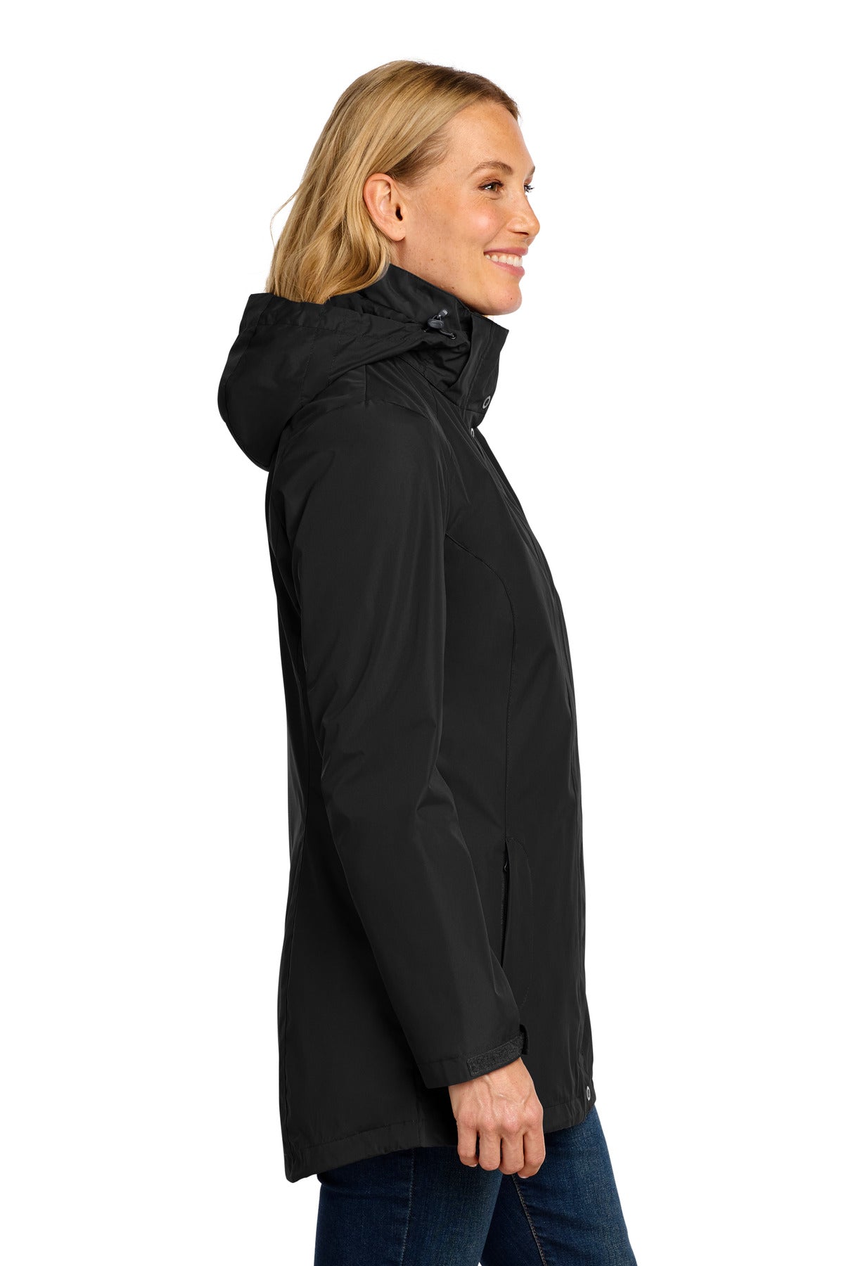 Port Authority Women's All-Weather 3-in-1 Jacket L123 - Black - side