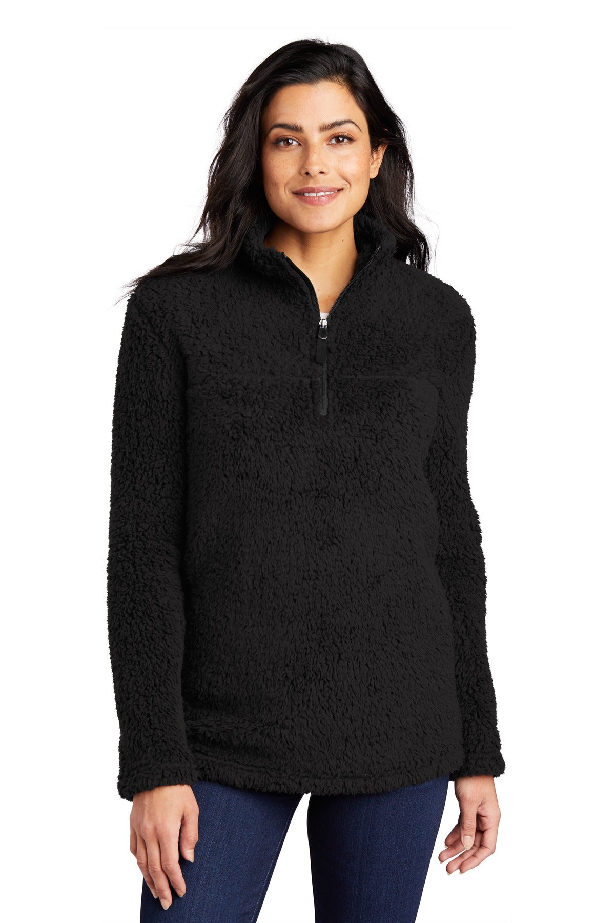 Port Authority Women's Cozy 1/4-Zip Fleece L130 - Black - front