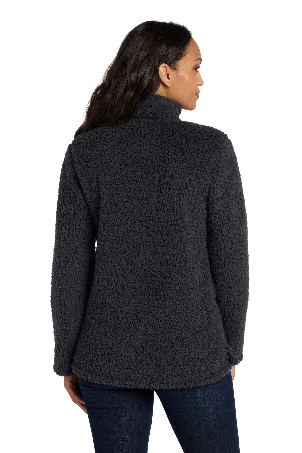 Port Authority Women's Cozy 1/4-Zip Fleece L130 - Charcoal - back