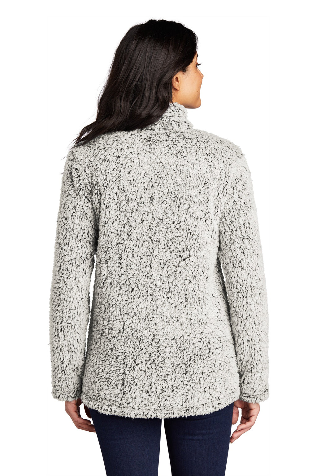 Port Authority Women's Cozy 1/4-Zip Fleece L130 - Grey Heather - back