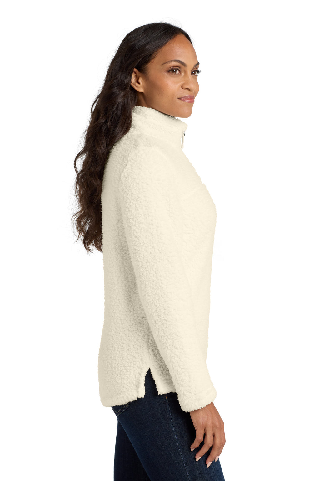 Port Authority Women's Cozy 1/4-Zip Fleece L130 - Marshmallow - side