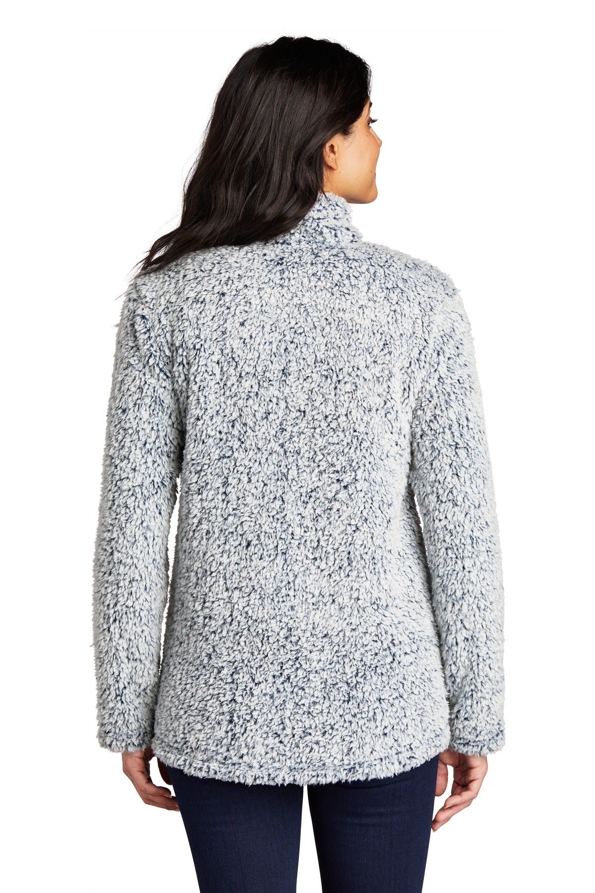 Port Authority Women's Cozy 1/4-Zip Fleece L130 - Navy Heather - back