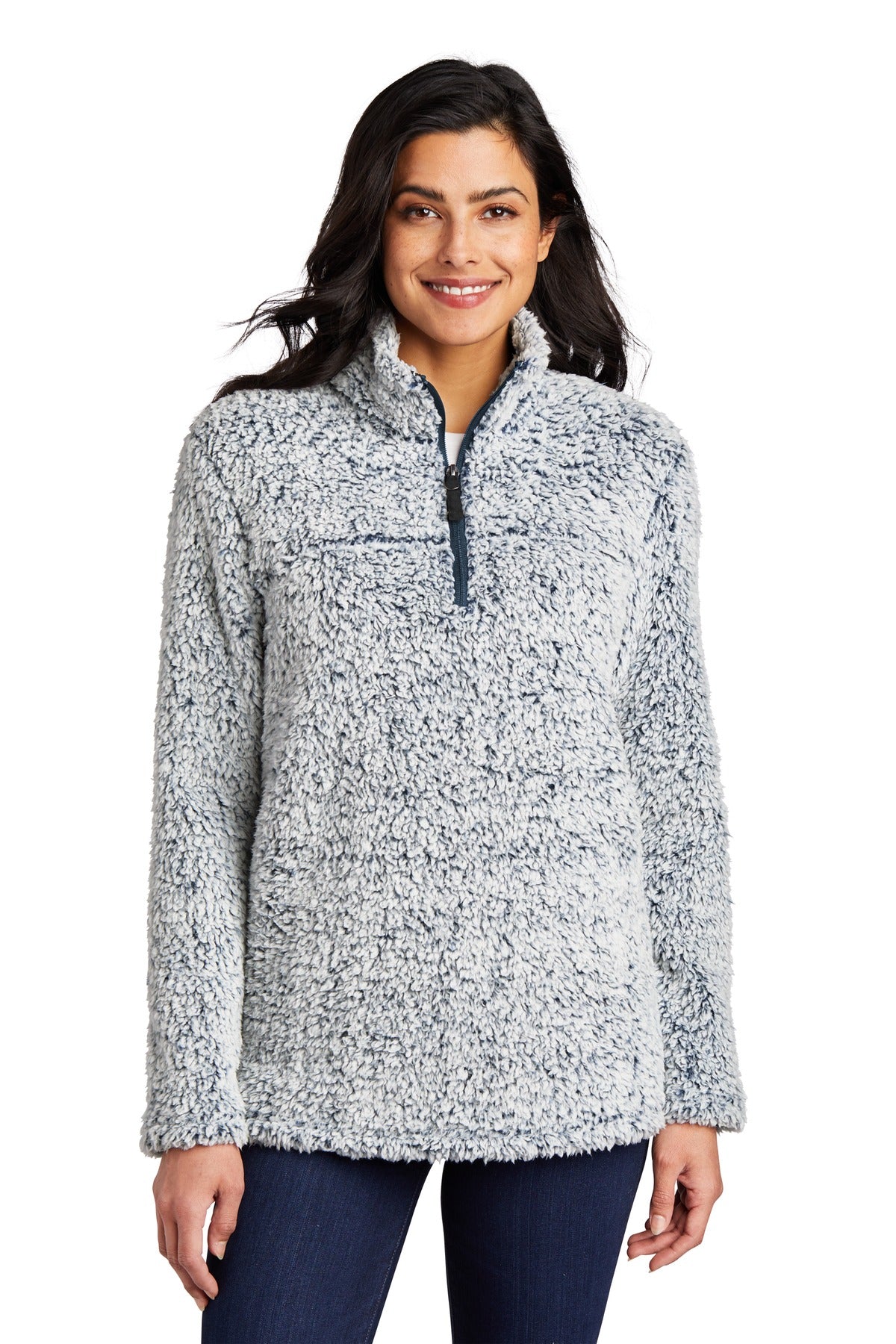 Port Authority Women's Cozy 1/4-Zip Fleece L130 - Navy Heather - front