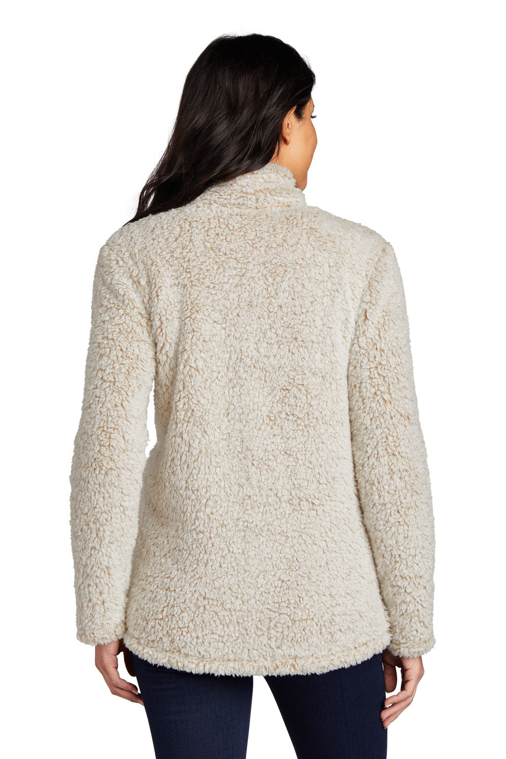 Port Authority Women's Cozy 1/4-Zip Fleece L130 - Oatmeal Heather - back