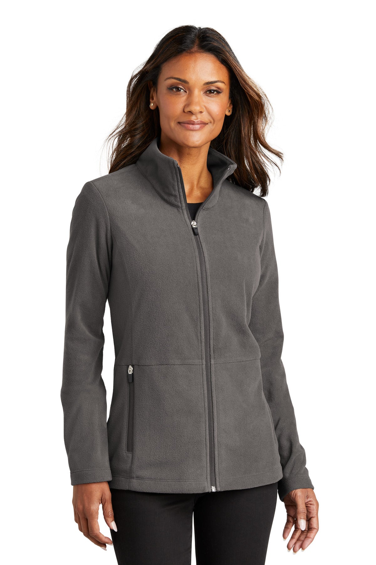 Port Authority Women's Accord Microfleece Jacket L151 - Pewter - front