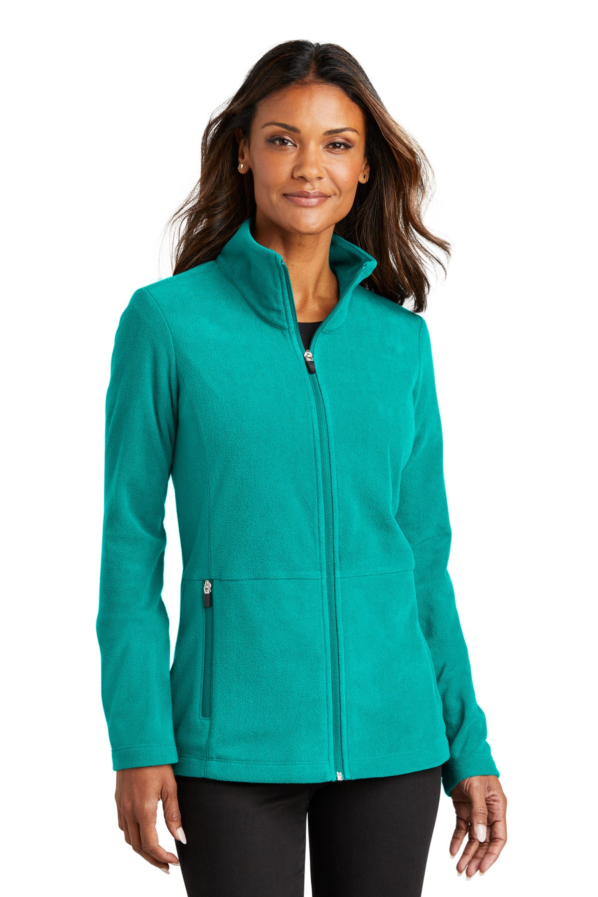 Port Authority Women's Accord Microfleece Jacket L151 - Teal Blue - front