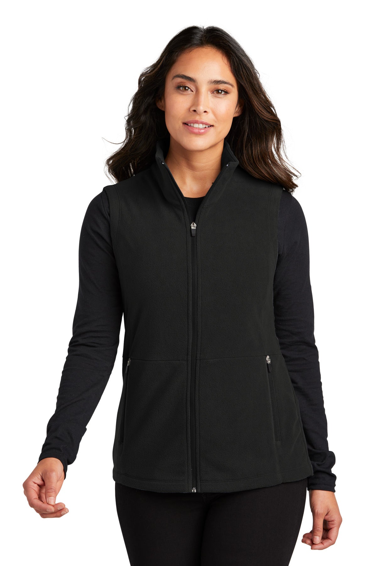 Port Authority Women's Accord Microfleece Vest L152 - Black - front