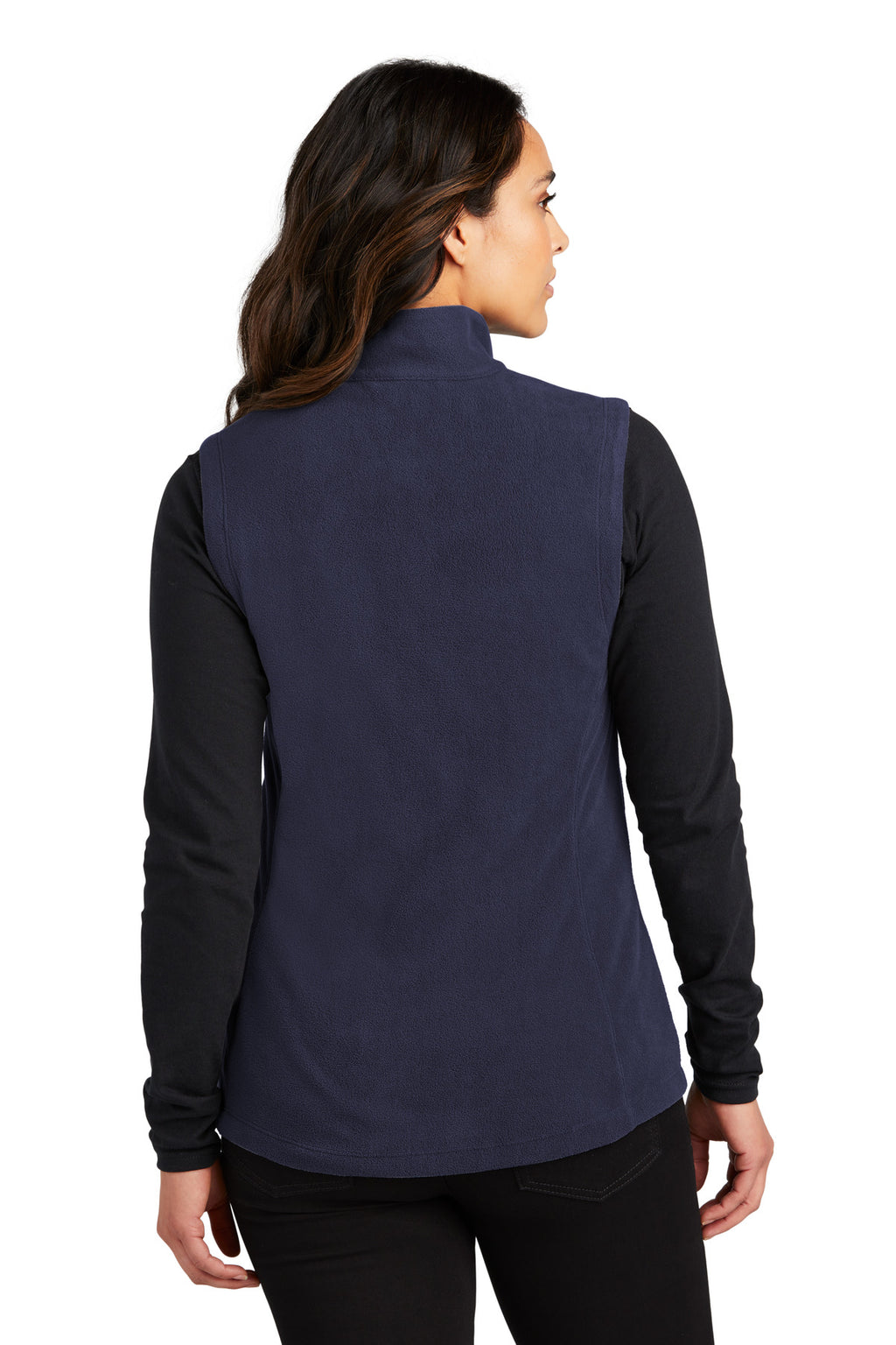 Port Authority Women's Accord Microfleece Vest L152 - Navy - back