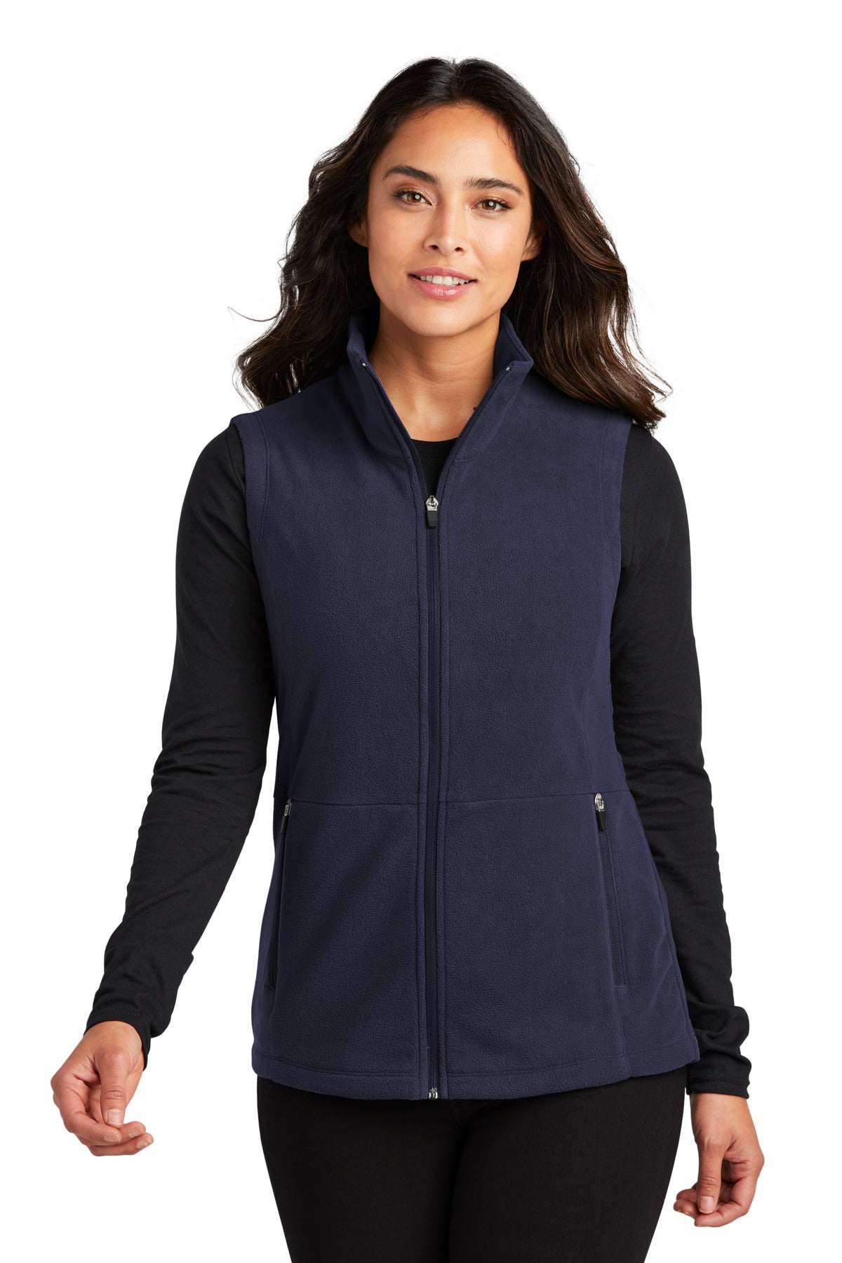 Port Authority Women's Accord Microfleece Vest L152 - Navy - front