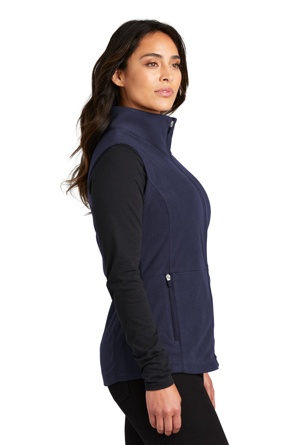 Port Authority Women's Accord Microfleece Vest L152 - Navy - side