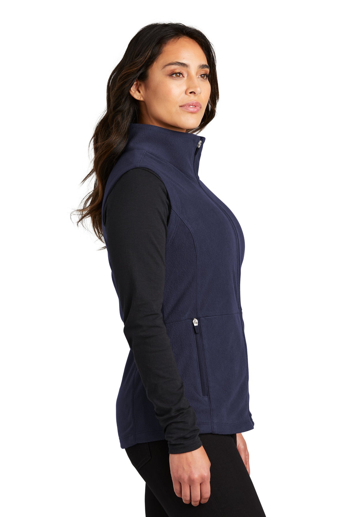 Port Authority Women's Accord Microfleece Vest L152 - Navy - side