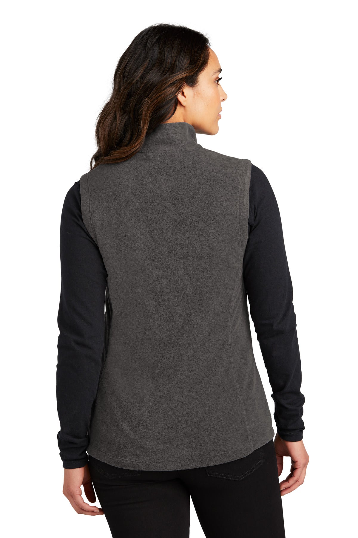 Port Authority Women's Accord Microfleece Vest L152 - Pewter - back