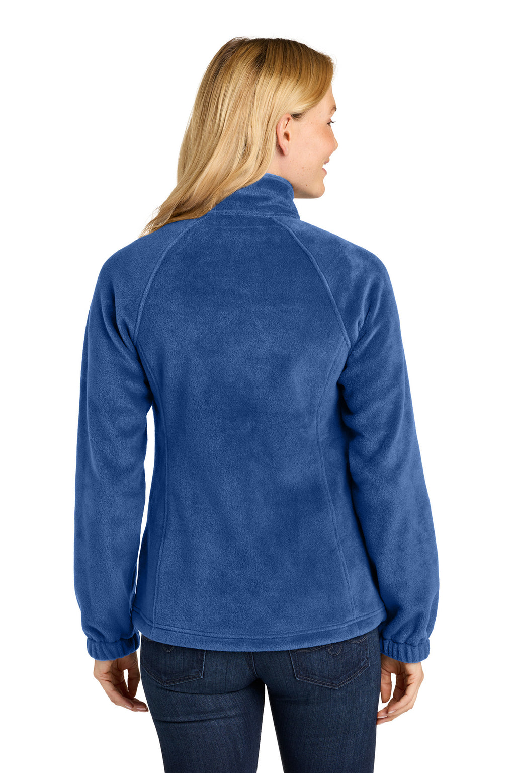 Port Authority Women's Plush Fleece Full-Zip Jacket L190 - Royal - back