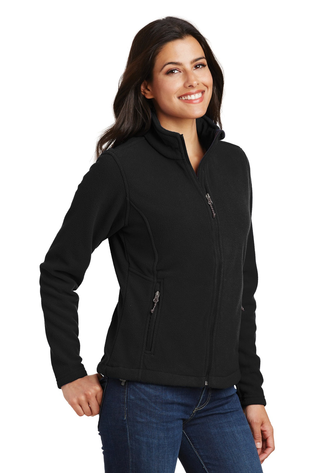 Port Authority Women's Value Fleece Jacket. L217 - Black - three_q