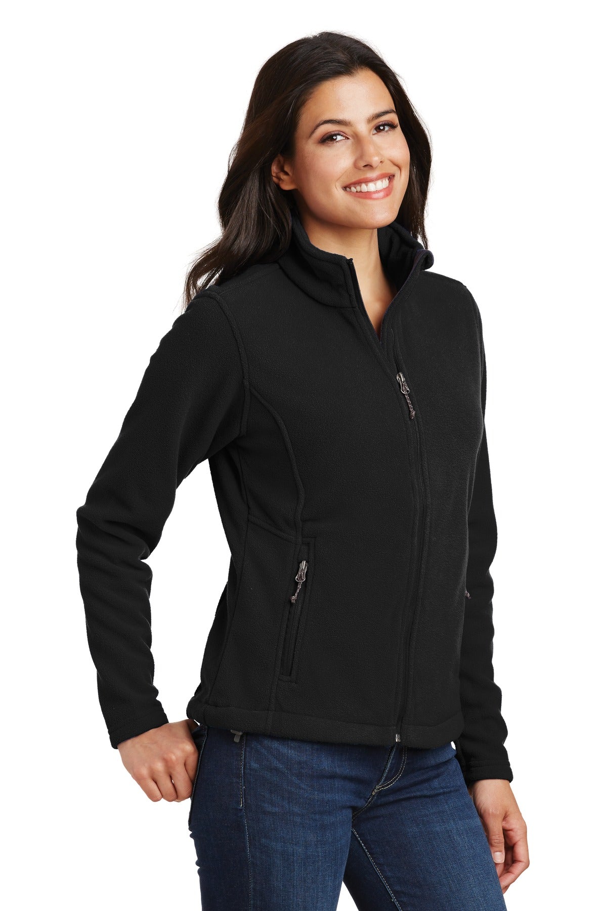 Port Authority Women's Value Fleece Jacket. L217 - Black - three_q