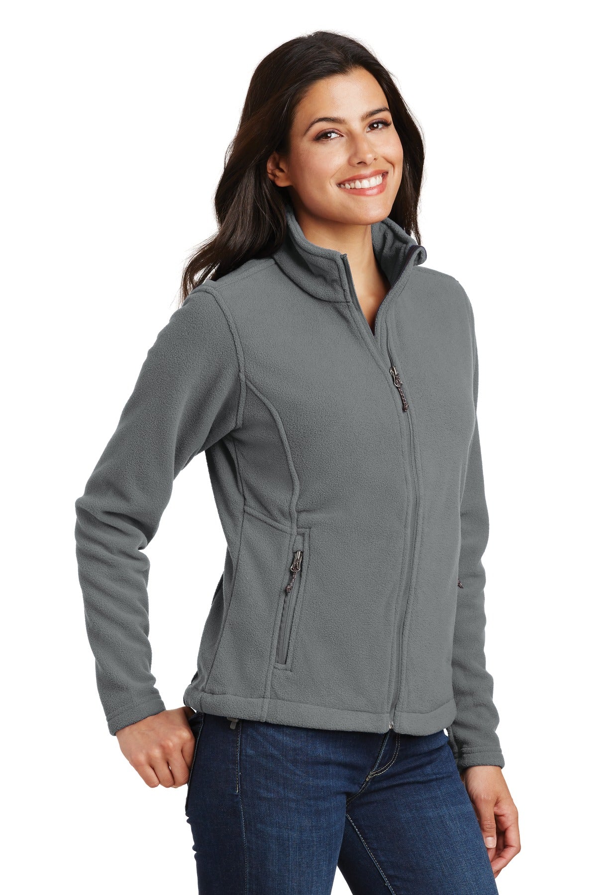 Port Authority Women's Value Fleece Jacket. L217 - Deep Smoke - three_q